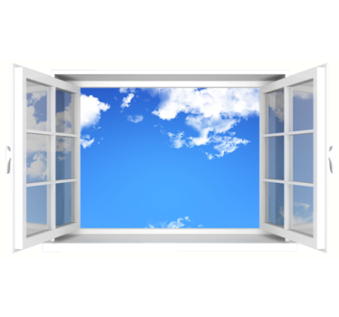 Vinilo 3d decorativo ventana abierta - TenVinilo
