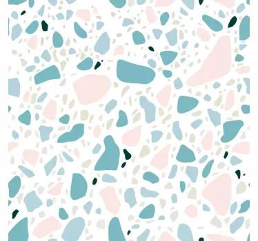 Azulejos adhesivos patrón terrazzo blanco - TenVinilo