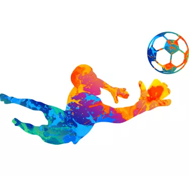 Vinilo fútbol portero multicolor - TenVinilo