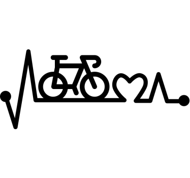 Sticker para bicicleta latido de ciclista - TenVinilo