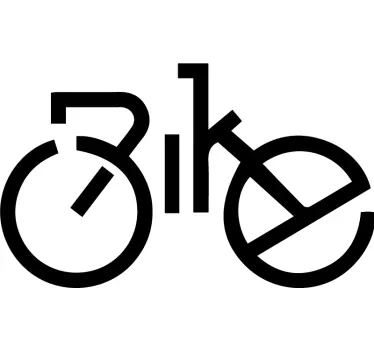 Sticker para bicicleta frase bike forma bici - TenVinilo