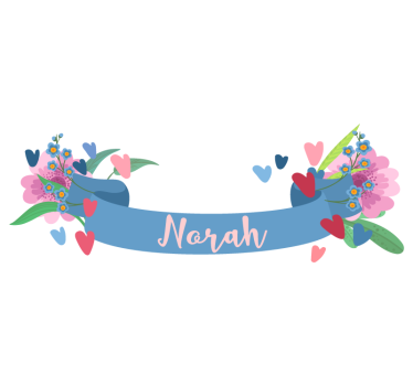 Calca para bicicleta banner floral personalizado - TenVinilo