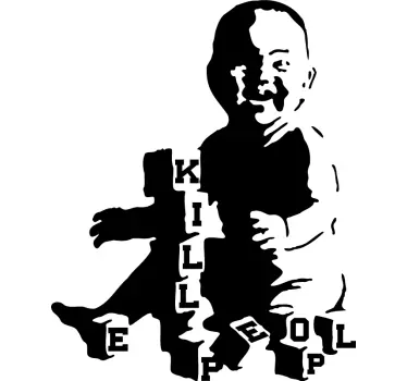 Vinilo silueta de niño feliz - TenVinilo