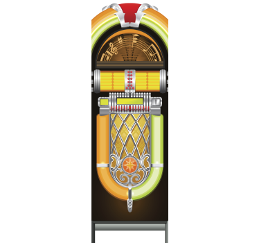 Vinilo decorativo jukebox nevera - TenVinilo