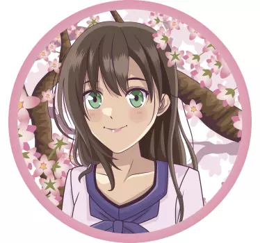 Vinilo ilustración de personajes de anime - TenVinilo