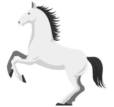 Vinilo infantil para pared figura de caballo relinchando - TenVinilo