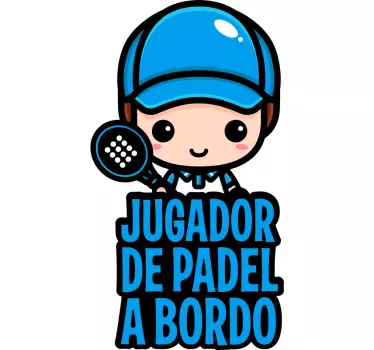 Vinilo para coche Jugador de pádel al tablero - TenVinilo