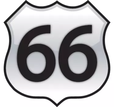 Adhesivo decorativo ruta 66 - TenVinilo