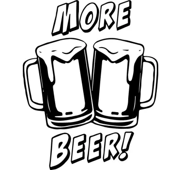 Vinilo decorativo bebida Más vasos de cerveza - TenVinilo