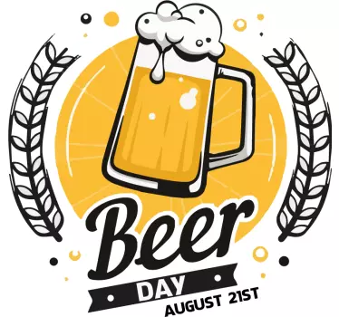 Vinilo decorativo bebida Cerveza logo - TenVinilo