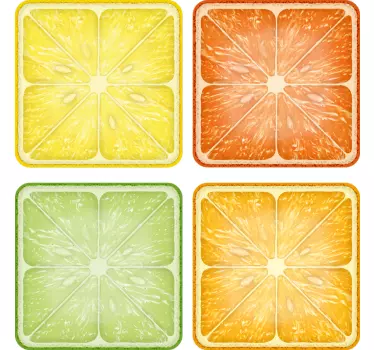 Azulejos vinílicos Cítricos coloridos - TenVinilo