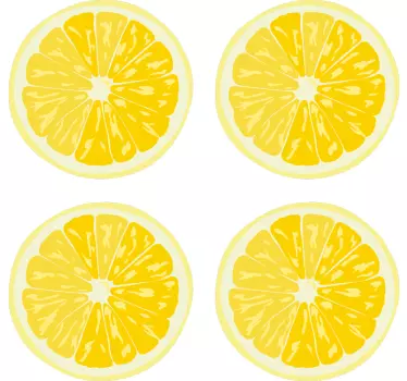 Vinilo frutas rodajas de limones - TenVinilo