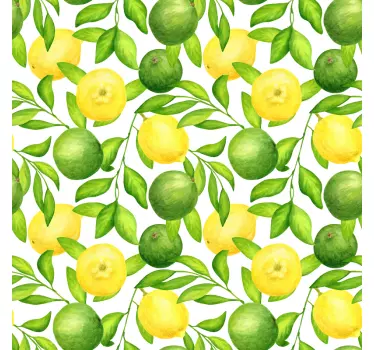 Vinilo mueble limones y limas - TenVinilo