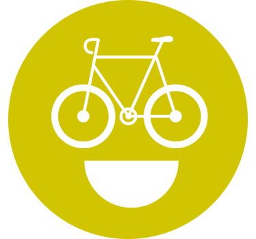 Pegatina bicicleta sonrisa de bicicleta - TenVinilo