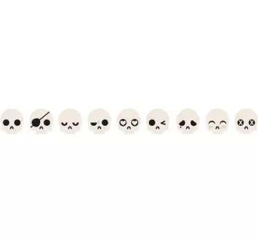 Vinilo caras de calaveras juguetonas - TenVinilo