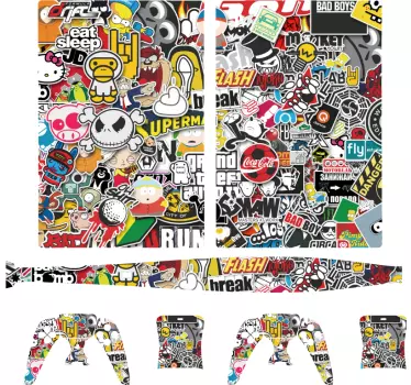 Vinilo PS5 de collage urbano - TenVinilo