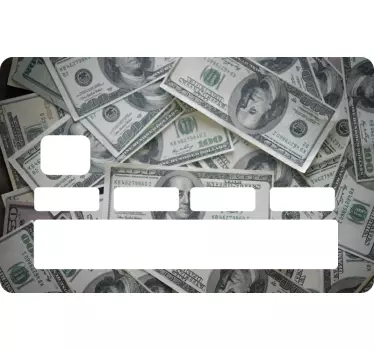 Pegatina para tarjeta de crédito Billete de un dólar dinero - TenVinilo