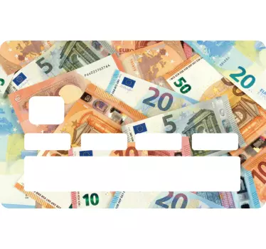 Sticker para tarjeta diseño de billetes - TenVinilo
