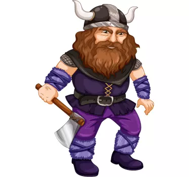 Vinilo personaje guerrero vikingo - TenVinilo