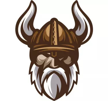Vinilo cabeza de guerrero vikingo - TenVinilo