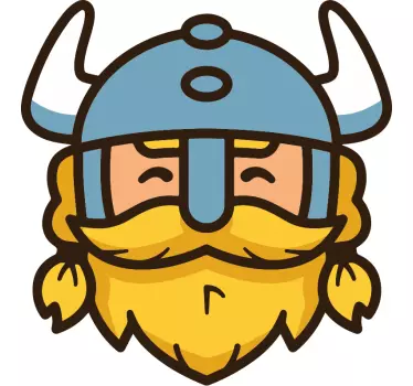 Vinilo cara de personaje vikingo - TenVinilo