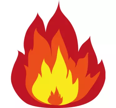 Pegatina para coches llama de fuego - TenVinilo