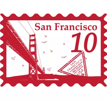 Calca para auto monumento de san francisco - TenVinilo