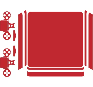 Vinilo para PS4 Ps4 rojo sólido - TenVinilo