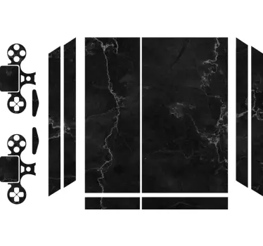 Vinilo para PS4 Ps4 mármol negro - TenVinilo