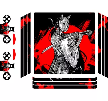 Skin PS4 de chica ninja - TenVinilo