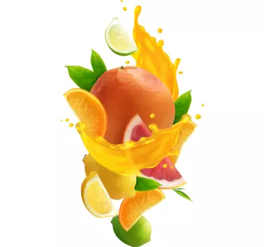 Pegatina de fruta Salpicadura de fruta - TenVinilo