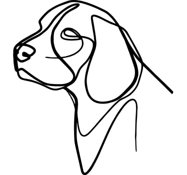Vinilo de perro beagle minimalista - TenVinilo