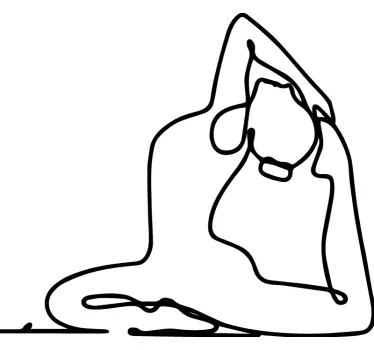 Vinilo personaje postura de yoga graciosa - TenVinilo