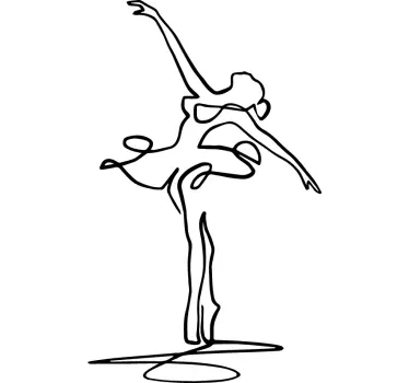 Vinilo decorativo baile Bailarina minimalista - TenVinilo