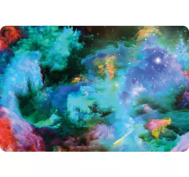 Vinilo para portátil nebulosa cósmica colorida - TenVinilo