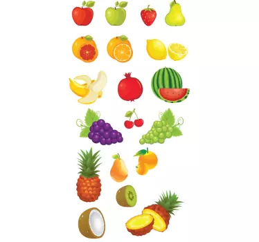 Sticker varias frutas - TenVinilo