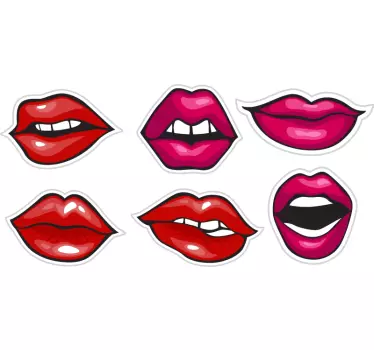 Vinilo set de colección de labios - TenVinilo