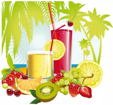 Vinilo decorativo cocktail veraniego - TenVinilo