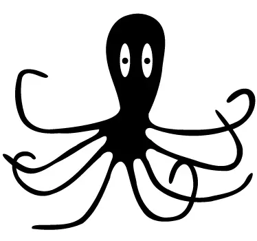 Vinilo decorativo silueta pulpo - TenVinilo