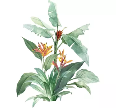 Vinilo de planta Grandes hojas tropicales - TenVinilo