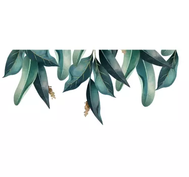 Vinilo de planta Colgando hojas tropicales - TenVinilo