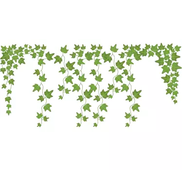 Vinilo de planta Colgando hojas verdes - TenVinilo
