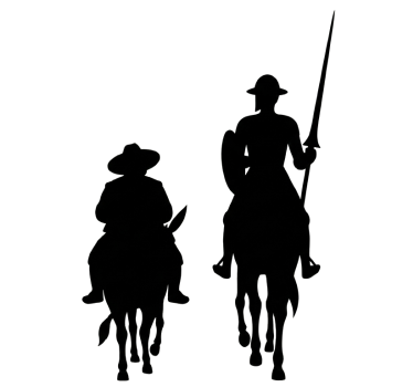 Vinilo Quijote y Sancho Panza - TenVinilo
