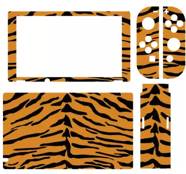 Pegatina nintendo piel de tigre salvaje para consola - TenVinilo