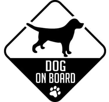 Adhesivo dog on board - TenVinilo