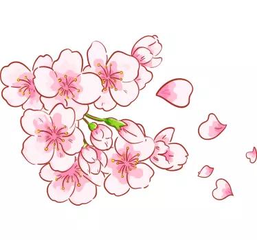 Vinilo salón Flor de cerezo - TenVinilo