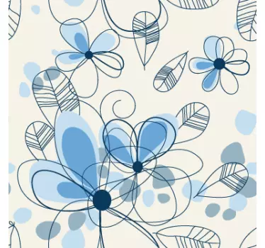 Lámina adhesiva vinilo diseño floral abstracto - TenVinilo
