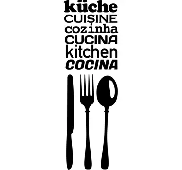 Adhesivo decorativo textos cocina - TenVinilo