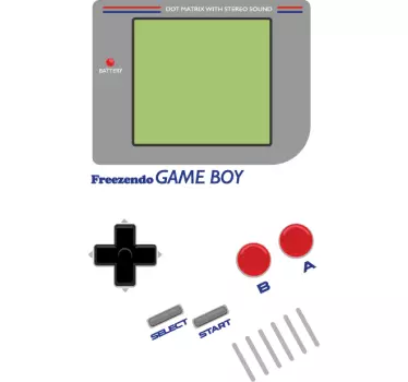 Vinilo gamer para nevera game boy - TenVinilo