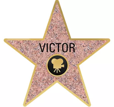Vinilo decorativo personalizado estrella Hollywood - TenVinilo